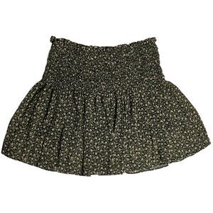 Haute Fox Skort Womens 2X Floral High Rise Smocked Waist Boho Mini Skirt Shorts